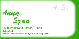 anna szoo business card