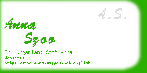 anna szoo business card